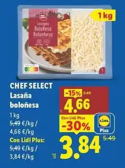 Lidl Chef select - lasaña boloñesa oferta