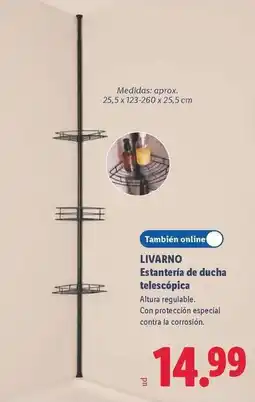 Lidl Livarno - estanteria de ducha telescópica oferta