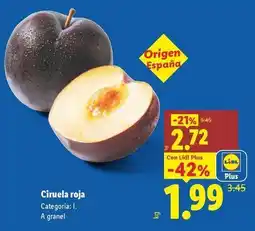 Lidl Ciruela roja oferta