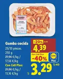 Lidl Gamba cocida oferta