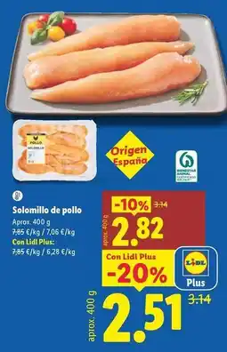 Lidl Solomillo de pollo oferta