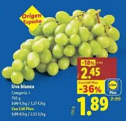 Lidl Uva blanca oferta