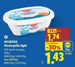 Lidl Milbona - mantequilla light oferta