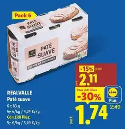 Lidl Realvalle - paté suave oferta
