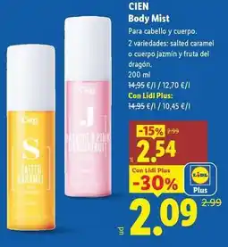 Lidl Cien - body mist oferta
