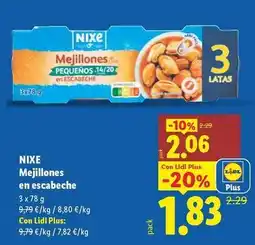 Lidl Nixe - mejillones en escabeche oferta