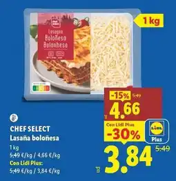 Lidl Chef select - lasaña boloñesa oferta