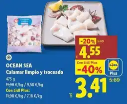 Lidl Ocean sea - calamar limpio y troceado oferta