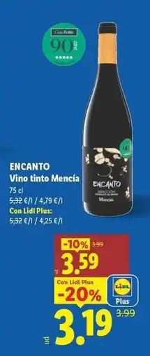 Lidl Vino tinto mencia oferta