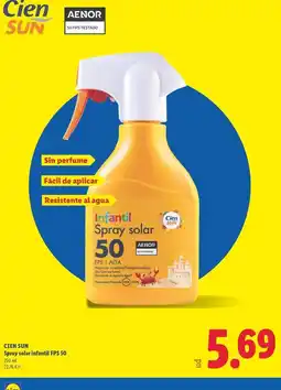 Lidl Cien sun - spray solar infantil fps 50 oferta