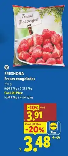 Lidl Freshona - fresas congeladas oferta