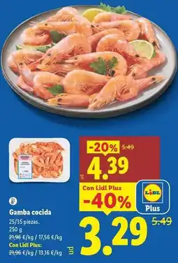 Lidl Gamba cocida oferta