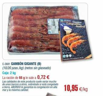 Abordo Gambón Gigante (b) oferta
