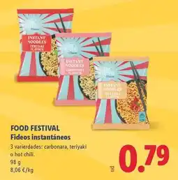 Lidl Food festival - fideos instantaneos oferta