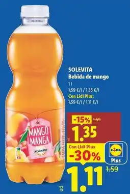 Lidl Solevita - bebida de mango oferta