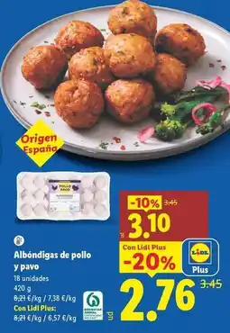 Lidl Albóndigas de pollo y pavo oferta