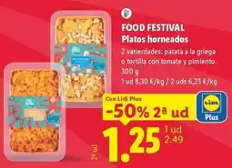 Lidl Food festival - platos horneados oferta