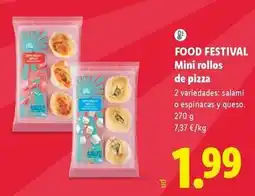 Lidl Mini rollos de pizza oferta