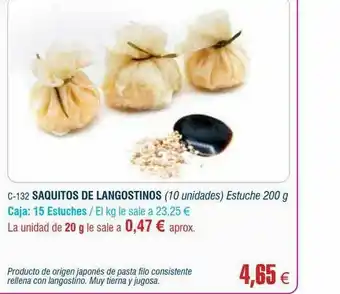 Abordo Saquitos De Langostinos oferta