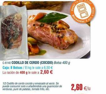 Abordo Codillo De Cerdo (cocido) oferta