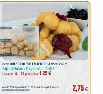 Abordo Queso Fresco En Tempura oferta