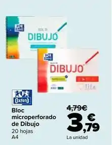 Carrefour Oxford - bloc microperforado de dibujo oferta