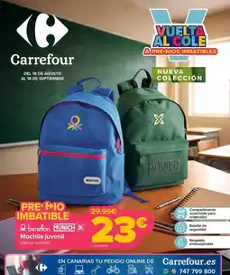 Carrefour Benetton/munich - mochila juvenil oferta