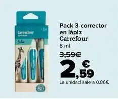 Carrefour Carrefour - pack 3 corrector en lapiz oferta