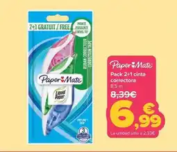Carrefour Paper mate - pack 2+1 cinta correctora oferta