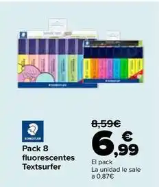 Carrefour Staedtler - pack 8 fluorescentes textsurfer oferta