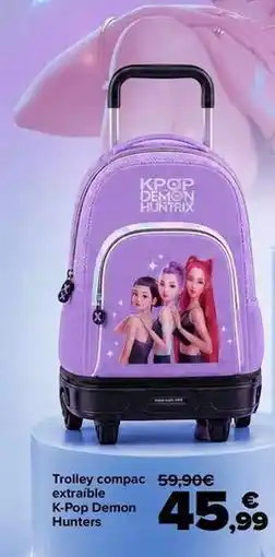 Carrefour Trolley compac extraible k-pop demon hunters oferta