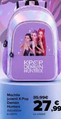 Carrefour Mochila juvenil k-pop demon hunters oferta