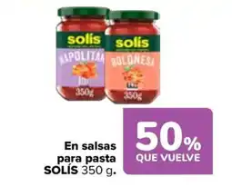 Carrefour SOLÍS En salsas para pasta oferta