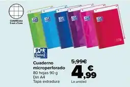 Carrefour Oxford - cuaderno microperforado oferta