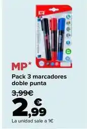 Carrefour Mp - pack 3 marcadores doble punta oferta