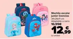 Carrefour Mochila escolar junior licencias oferta