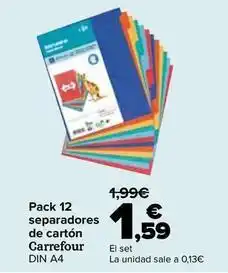 Carrefour Carrefour - pack 12 separadores de carton oferta