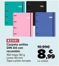 Carrefour Enri - carpeta anillas din a4 con recambio oferta