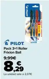 Carrefour Pilot - pack 3+1 roller frixion ball oferta