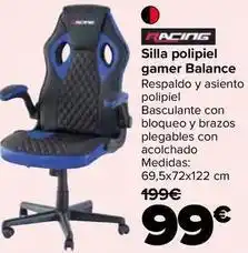 Carrefour Racing - silla polipiel gamer balance oferta