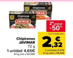 Carrefour JAVIMAR Chipirones oferta