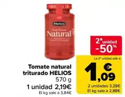 Carrefour HELIOS Tomate natural triturado oferta