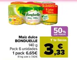 Carrefour BONDUELLE Maíz dulce oferta