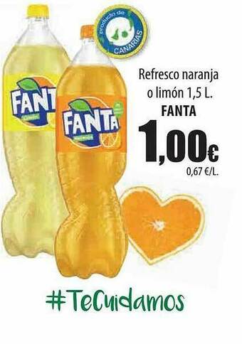 Spar Tenerife Refresco Naranja O Limón Fanta oferta