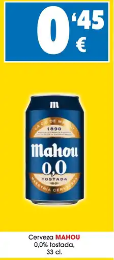 TOP Cash & Carry Cerveza MAHOU 0,0% tostada oferta