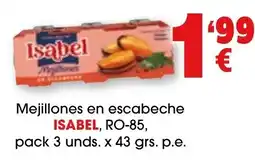TOP Cash & Carry Isabel mejillones en escabeche oferta