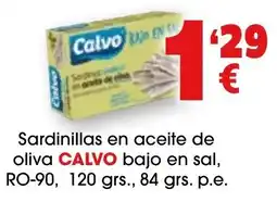 TOP Cash & Carry Calvo sardinillas en aceite de oliva bajo en sal oferta