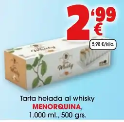TOP Cash & Carry Whisky tarta helada al whisky menorquina oferta
