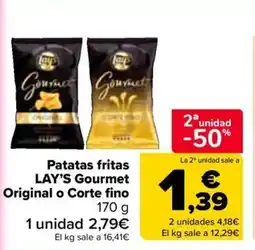 Carrefour LAY'S Patatas fritas Gourmet Original o Corte fino oferta