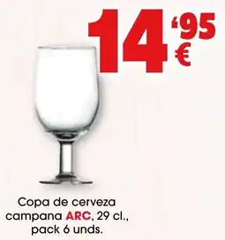 TOP Cash & Carry arc copa de cerveza campana oferta